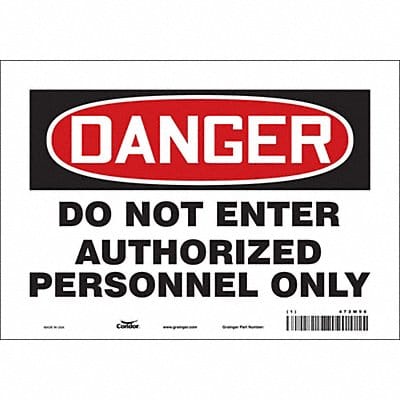 Safety Sign 7 inx10 in Vinyl