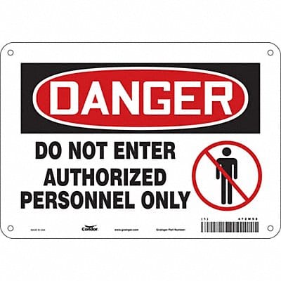 Safety Sign 7 in x 10 in Aluminum