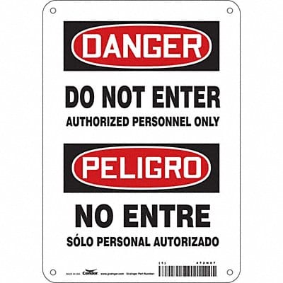 Safety Sign 10 inx7 in Aluminum