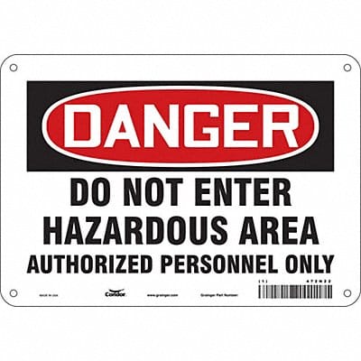 K1920 Safety Sign 7 inx10 in Polyethylene