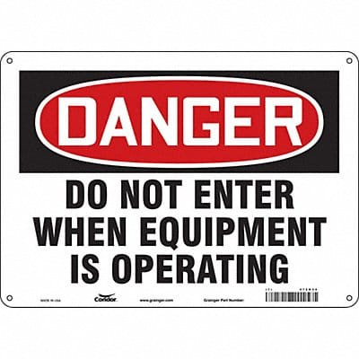 K1922 Safety Sign 10 inx14 in Aluminum