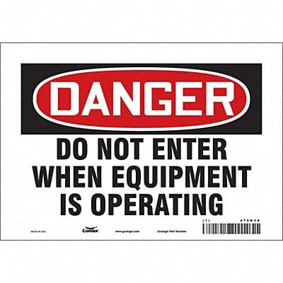 K1922 Safety Sign 7 inx10 in Vinyl