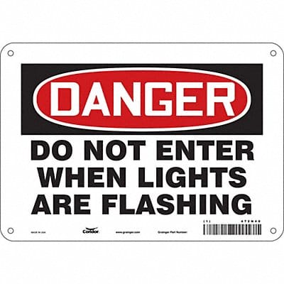 Safety Sign 7 in x 10 in Aluminum