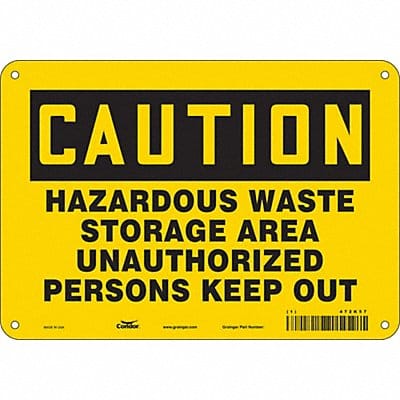 Safety Sign 7 in x 10 in Aluminum