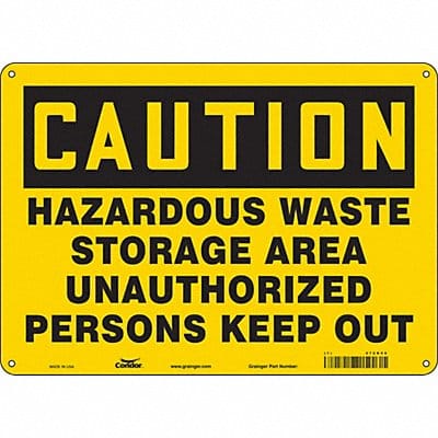 Safety Sign 10 inx14 in Aluminum