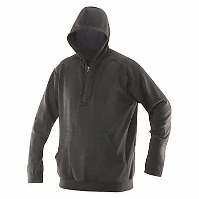 Grid Fleece Hoodie S Regular Black