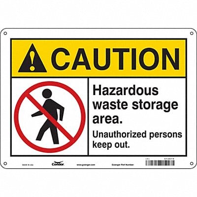 Safety Sign 10 in x 14 in Polyethylene