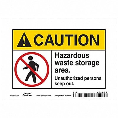 Safety Sign 5 in x 7 in Vinyl