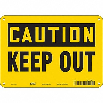 Safety Sign 7 inx10 in Polyethylene