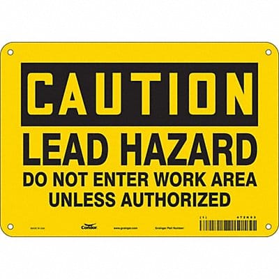 Safety Sign 7 in x 10 in Aluminum