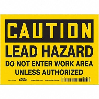 Safety Sign 5 inx7 in Vinyl