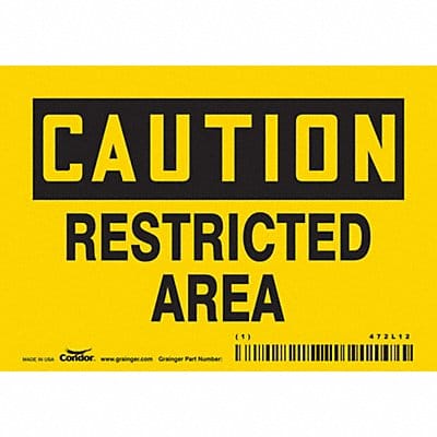 Safety Sign 3.5in x 5in Vinyl