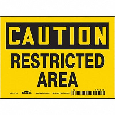 Safety Sign 5 in x 7 in Vinyl