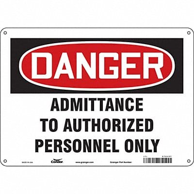 Safety Sign 10 inx14 in Aluminum