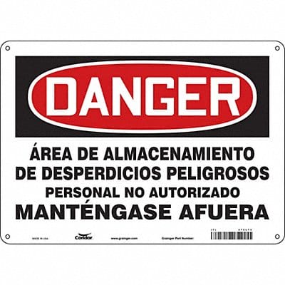 Safety Sign 10 inx14 in Aluminum