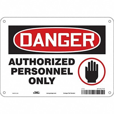 Safety Sign 7 in x 10 in Aluminum