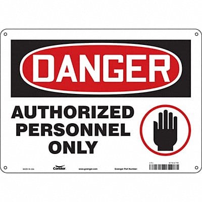 Safety Sign 10 inx14 in Aluminum