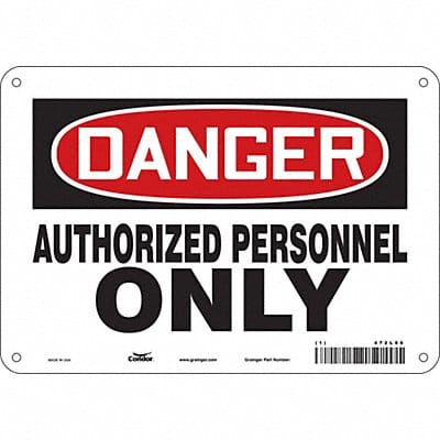 Safety Sign 7 in x 10 in Aluminum