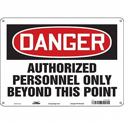 Safety Sign 10 inx14 in Polyethylene