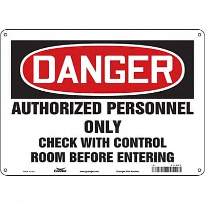 Safety Sign 10 inx14 in Aluminum