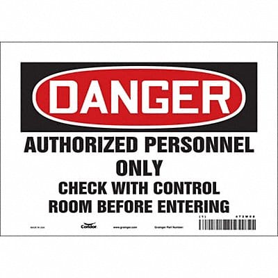 Safety Sign 7 in x 10 in Vinyl