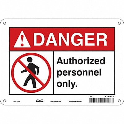 Safety Sign 7 in x 10 in Aluminum