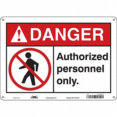 Safety Sign 10 inx14 in Aluminum