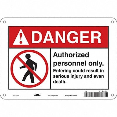 Safety Sign 7 in x 10 in Aluminum