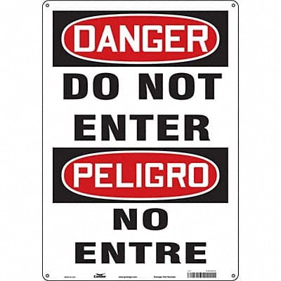 Safety Sign 20 in x 14 in Polyethylene