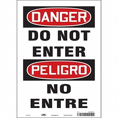 Safety Sign 14 in x 10 in Vinyl