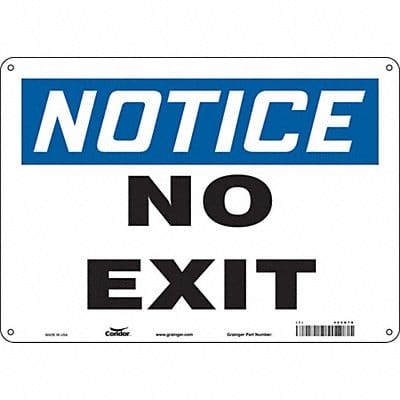 Safety Sign 10 in x 14 in Polyethylene