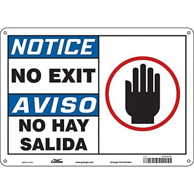 Safety Sign 10 in x 14 in Aluminum