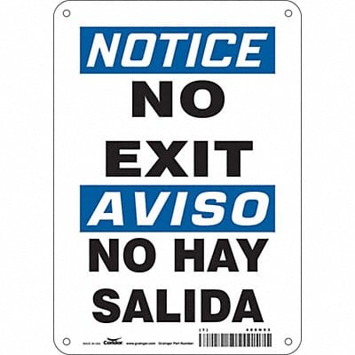 Safety Sign 10 in x 7 in Aluminum