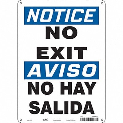 Safety Sign 14 in x 10 in Aluminum