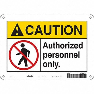 Safety Sign 7 in x 10 in Aluminum