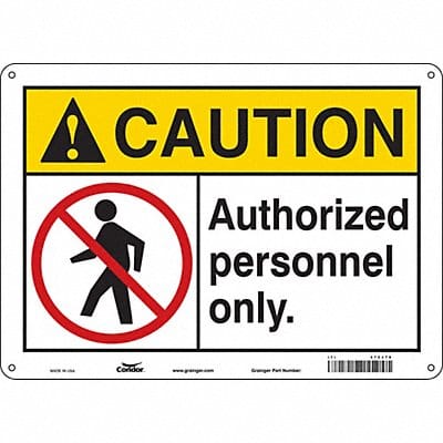 Safety Sign 10 inx14 in Polyethylene