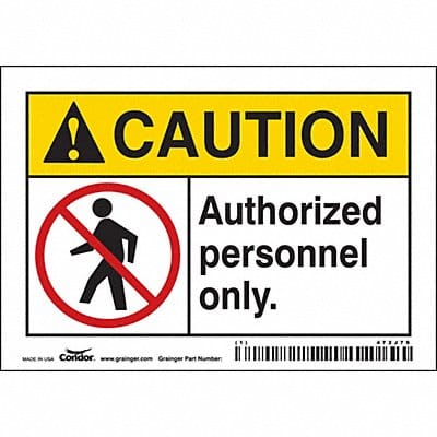 Safety Sign 3.5in x 5in Vinyl