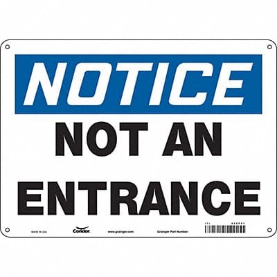 Safety Sign 10 in x 14 in Aluminum