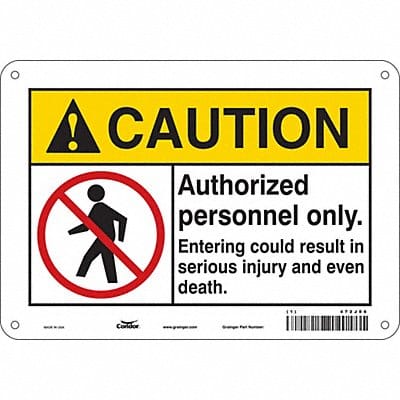 Safety Sign 7 inx10 in Polyethylene