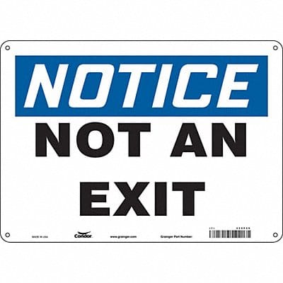 Safety Sign 10 in x 14 in Aluminum