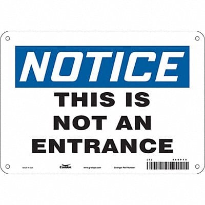 Safety Sign 7 in x 10 in Aluminum