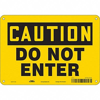 K1879 Safety Sign 7 inx10 in Polyethylene