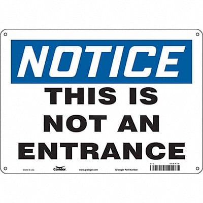 Safety Sign 10 in x 14 in Aluminum