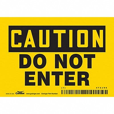 K1879 Safety Sign 3.5in x 5in Vinyl