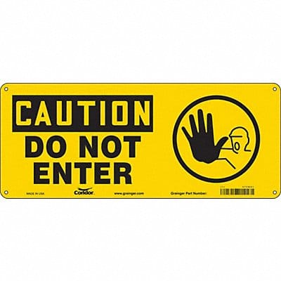 Safety Sign 7 in x 17 in Aluminum