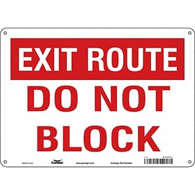 J7937 Safety Sign 10 in x 14 in Aluminum