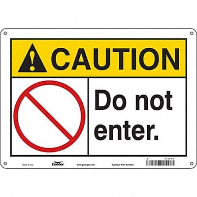 Safety Sign 10 in x 14 in Aluminum