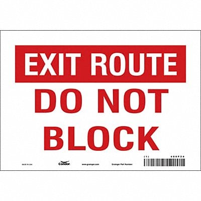 J7937 Safety Sign 7 in x 10 in Vinyl