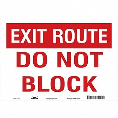 J7937 Safety Sign 10 in x 14 in Vinyl