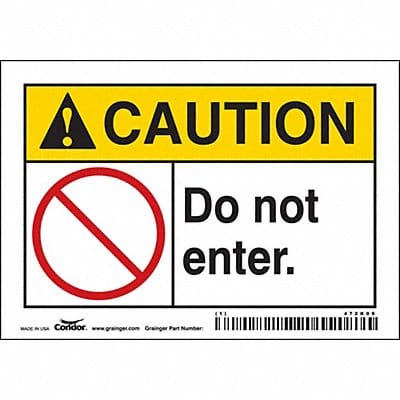 Safety Sign 3.5in x 5in Vinyl